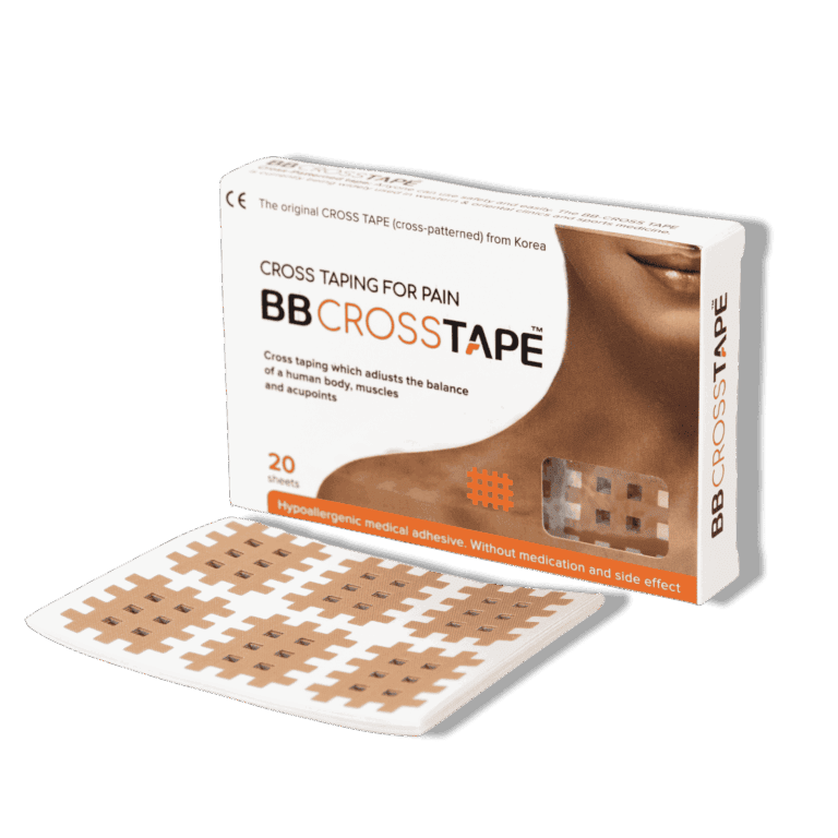 BB Cross Tape Beige - Kinesiology Gittertape zur Schmerzlinderung, Akupressur und Muskelentspannung