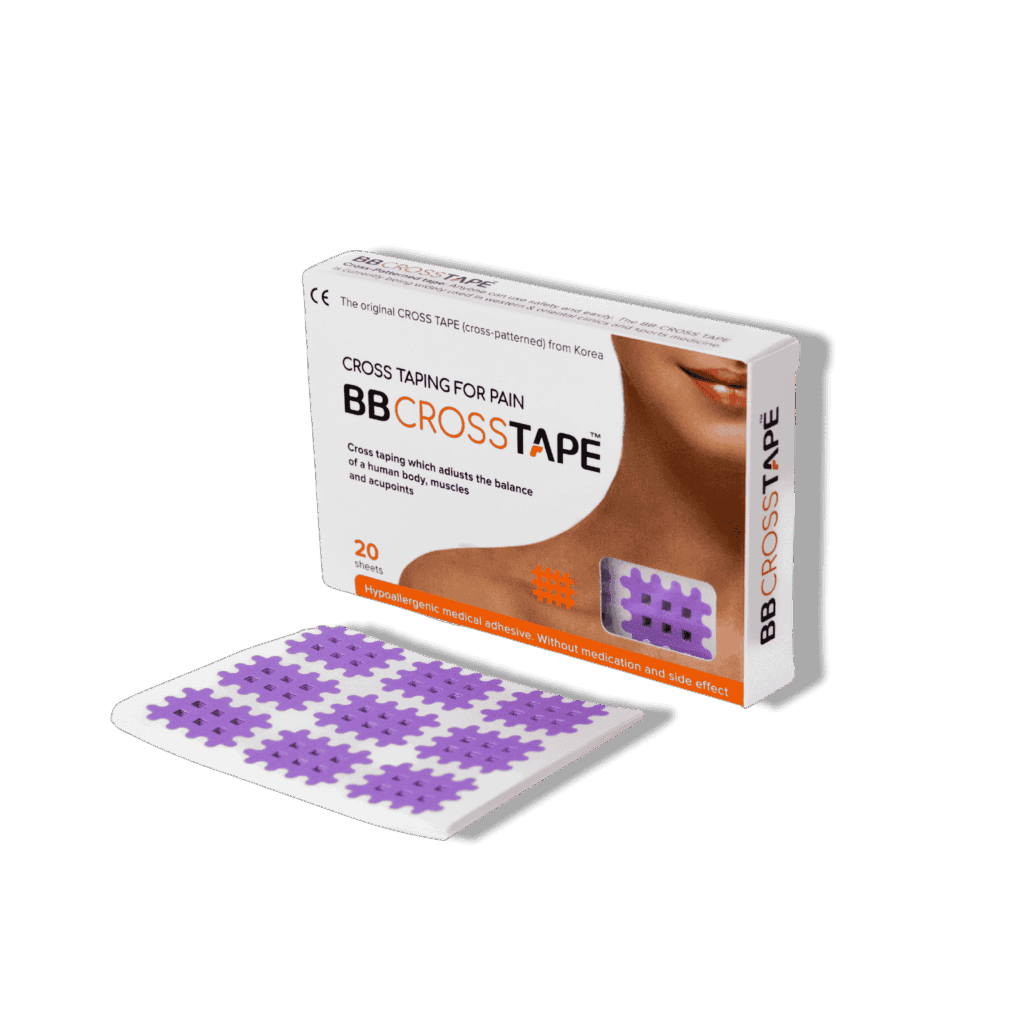 BB Cross Tape Lavender - Kinesiology Gittertape zur Schmerzlinderung, Akupressur und Muskelentspannung