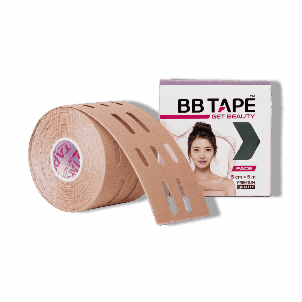 BB Beauty Face Tape perforiert Beige 5 cm - Gesichtstape für Lifting und natürliche Hautverjüngung ohne Botox