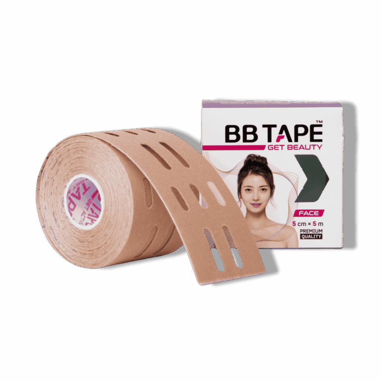 BB Beauty Face Tape perforiert Beige 5 cm - Gesichtstape für Lifting und natürliche Hautverjüngung ohne Botox