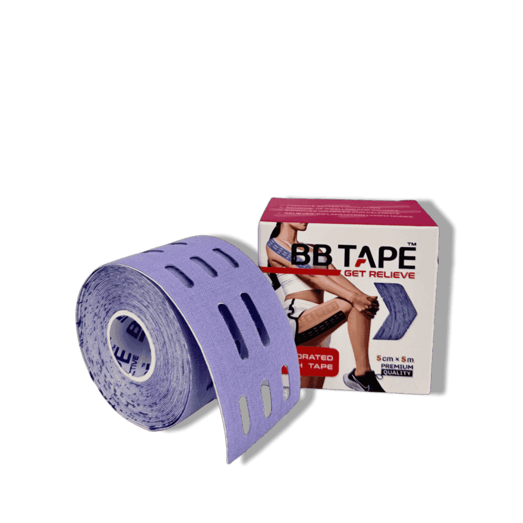 BB Lymph Tape perfortiert Lavender - Kinesiology tape zur Förderung des Lymphflusses, Reduzierung von Schwellungen und Entstauung