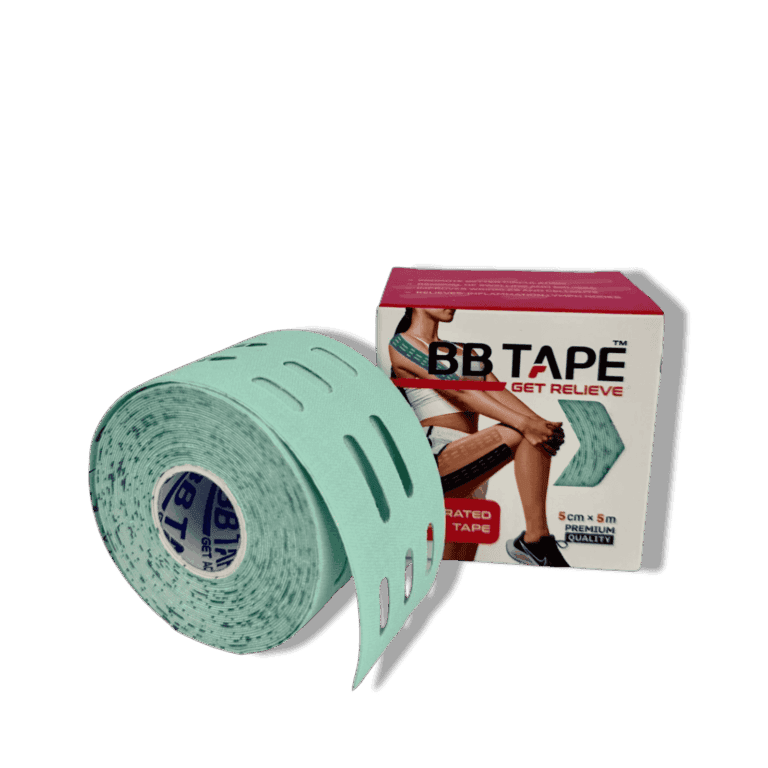 BB Lymph Tape perfortiert Pastel Grün - Kinesiology tape zur Förderung des Lymphflusses, Reduzierung von Schwellungen und Entstauung